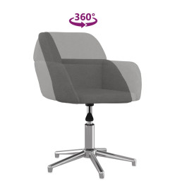 Chaise pivotante de bureau Gris clair Tissu