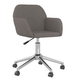 Chaise pivotante de bureau Gris foncé Tissu