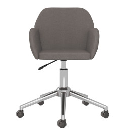 Chaise pivotante de bureau Gris foncé Tissu