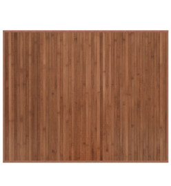 Tapis rectangulaire marron 80x100 cm bambou