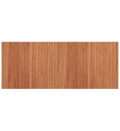 Tapis rectangulaire marron 80x200 cm bambou