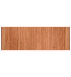 Tapis rectangulaire marron 70x200 cm bambou