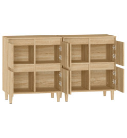 Buffets 2 pcs chêne sonoma 60x35x70 cm bois d'ingénierie