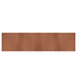 Tapis rectangulaire marron 100x400 cm bambou