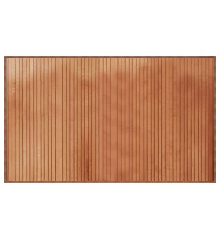 Tapis rectangulaire marron 60x100 cm bambou