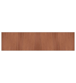 Tapis rectangulaire marron 100x400 cm bambou