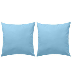 Oreiller d'extérieur 2 pcs 45 x 45 cm Bleu clair