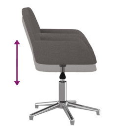 Chaise pivotante de bureau Gris foncé Tissu