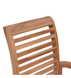 Chaises à dîner 8pcs avec coussins vert vif Bois de teck solide