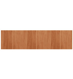 Tapis rectangulaire marron 80x300 cm bambou