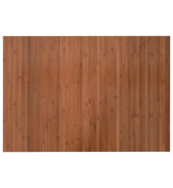 Tapis rectangulaire marron 70x100 cm bambou