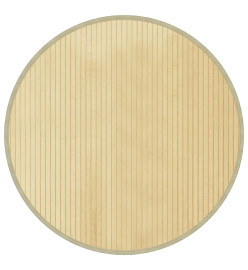 Tapis rond naturel clair 80 cm bambou