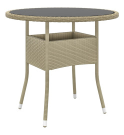 Ensemble de salle à manger de jardin 3 pcs Résine tressée Beige