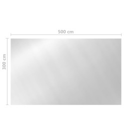 Couverture de piscine rectangulaire 500x300 cm PE Argenté