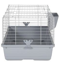 Cage pour petits animaux gris 80x45x39 cm PP et métal