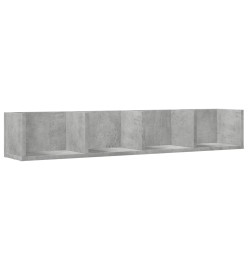 Armoires murales 2pcs gris béton 99x18x16,5cm bois d'ingénierie