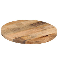 Dessus de table Ø 40x2,5 cm rond bois massif de manguier brut