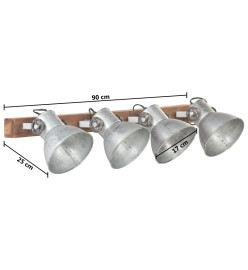 Lampe murale industrielle Argenté 90x25 cm E27