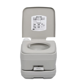 Toilette portable de camping Gris 10+10 L