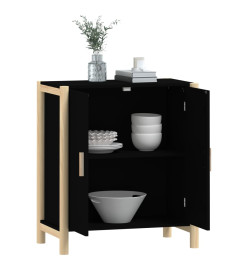 Buffet Noir 62x38x70 cm Bois d'ingénierie