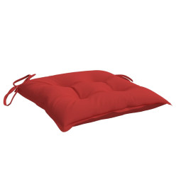 Coussins de chaise lot de 4 40x40x7 cm tissu oxford rouge