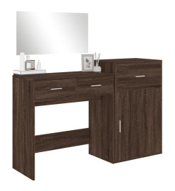 Ensemble de coiffeuse 3 pcs chêne marron bois d'ingénierie