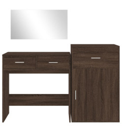 Ensemble de coiffeuse 3 pcs chêne marron bois d'ingénierie