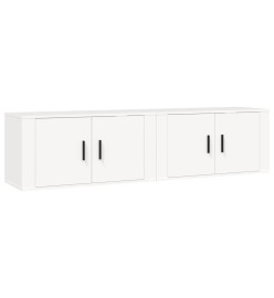 Meubles TV muraux 2 pcs blanc 80x34,5x40 cm