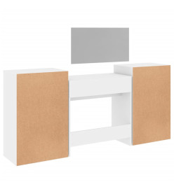 Ensemble de coiffeuse 4 pcs blanc bois d'ingénierie