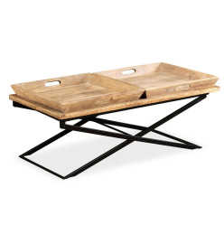 Table basse Bois de manguier massif 110 x 55 x 42 cm