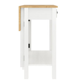 Ensemble de bar 5 pcs Blanc Bois de pin massif