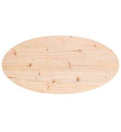 Dessus de table 80x40x2,5 cm bois de pin massif ovale