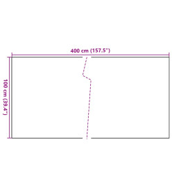 Paravent de balcon marron clair 400x100 cm résine tressée