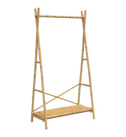 Porte-vêtement avec étagère 102x50x190 cm bambou