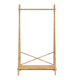 Porte-vêtement avec étagère 102x50x190 cm bambou