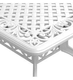 Ensemble à manger de jardin 7 pcs blanc aluminium coulé