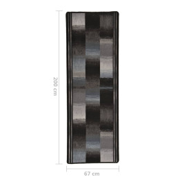 Tapis de couloir Support de gel Noir 67x200 cm