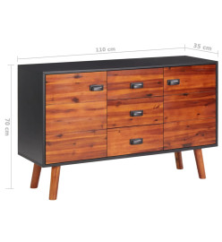 Buffet 110x35x70 cm Bois d'acacia massif et MDF