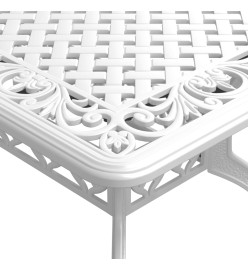 Ensemble à manger de jardin 5 pcs blanc aluminium coulé