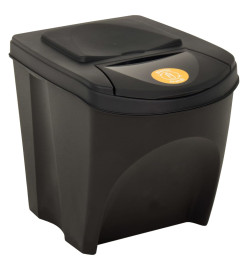 Poubelles empilables 4 pcs Anthracite 100 L