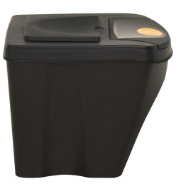 Poubelles empilables 4 pcs Anthracite 100 L