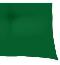 Chaises de jardin avec coussins vert lot de 6 Bois teck massif