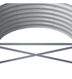 Lit surélevé de jardin Acier enduit de poudre 296x80x36 cm Vert