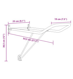 Porte-selle pliable mural noir fer