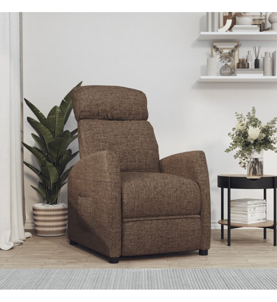 Fauteuil inclinable Marron Tissu