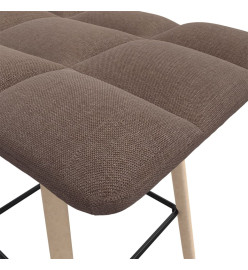 Tabourets de bar lot de 2 taupe tissu