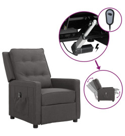 Fauteuil inclinable électrique Gris foncé Tissu