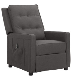 Fauteuil inclinable électrique Gris foncé Tissu