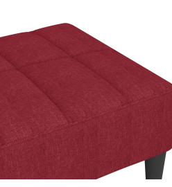 Repose-pied Rouge bordeaux 78x56x32 cm Tissu