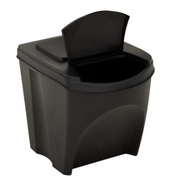 Poubelles empilables 3 pcs Anthracite 75 L